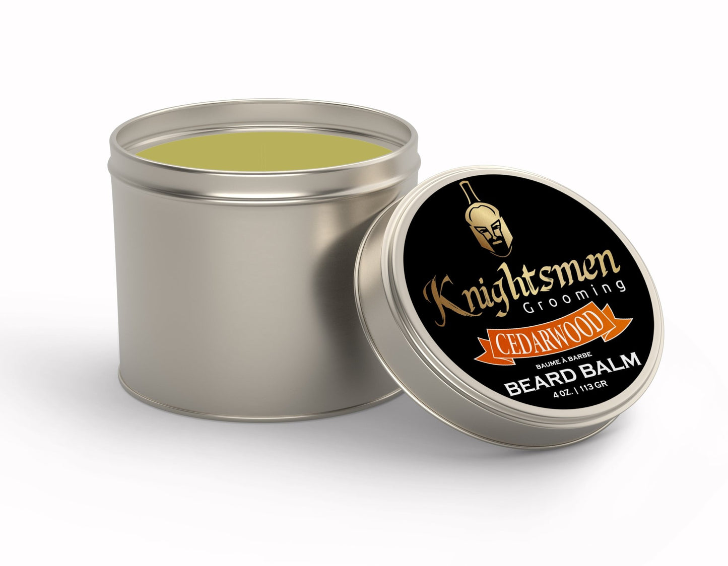 Cedarwood beard balm 4 oz—barber-size organic conditioning balm.