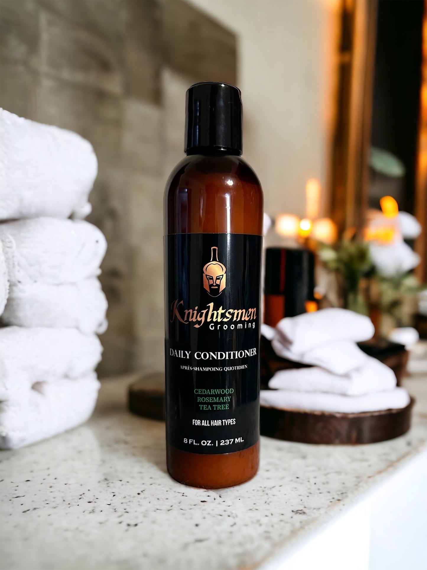 Daily shampoo & conditioner set with rosemary, tea tree and cedarwood—sulfate-free. Organic shampoo for hair growth. organic shampoo sulfate-free rosemary tea tree. organic conditioner hydrating for dry hair. organic rosemary shampoo