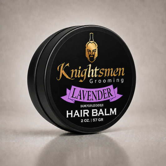 Knightsmen Organic Lavender Hair Balm 2oz – Nourishes Scalp, Reduces Breakage and Promotes Healthy Hair Growth