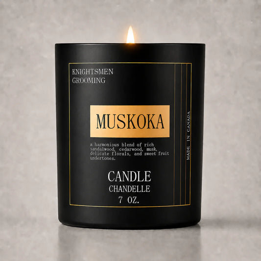 Muskoka by Knightsmen Grooming – Best-Selling Canadian Wilderness Scented Candle, Crackling Wood Wick, 75-Hour Burn Time