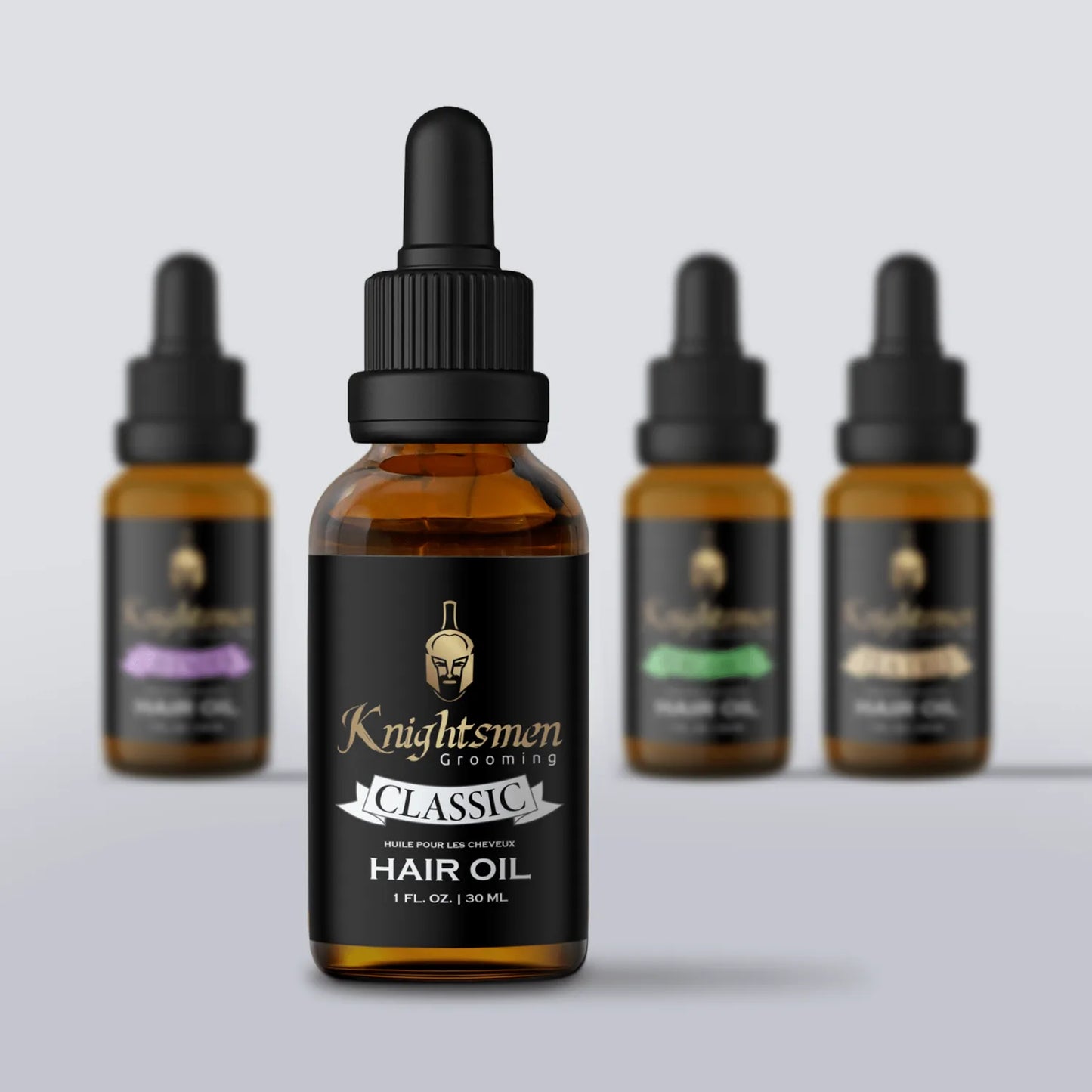 Classic unscented hair oil lifestyle — scalp massage application for hair growth support