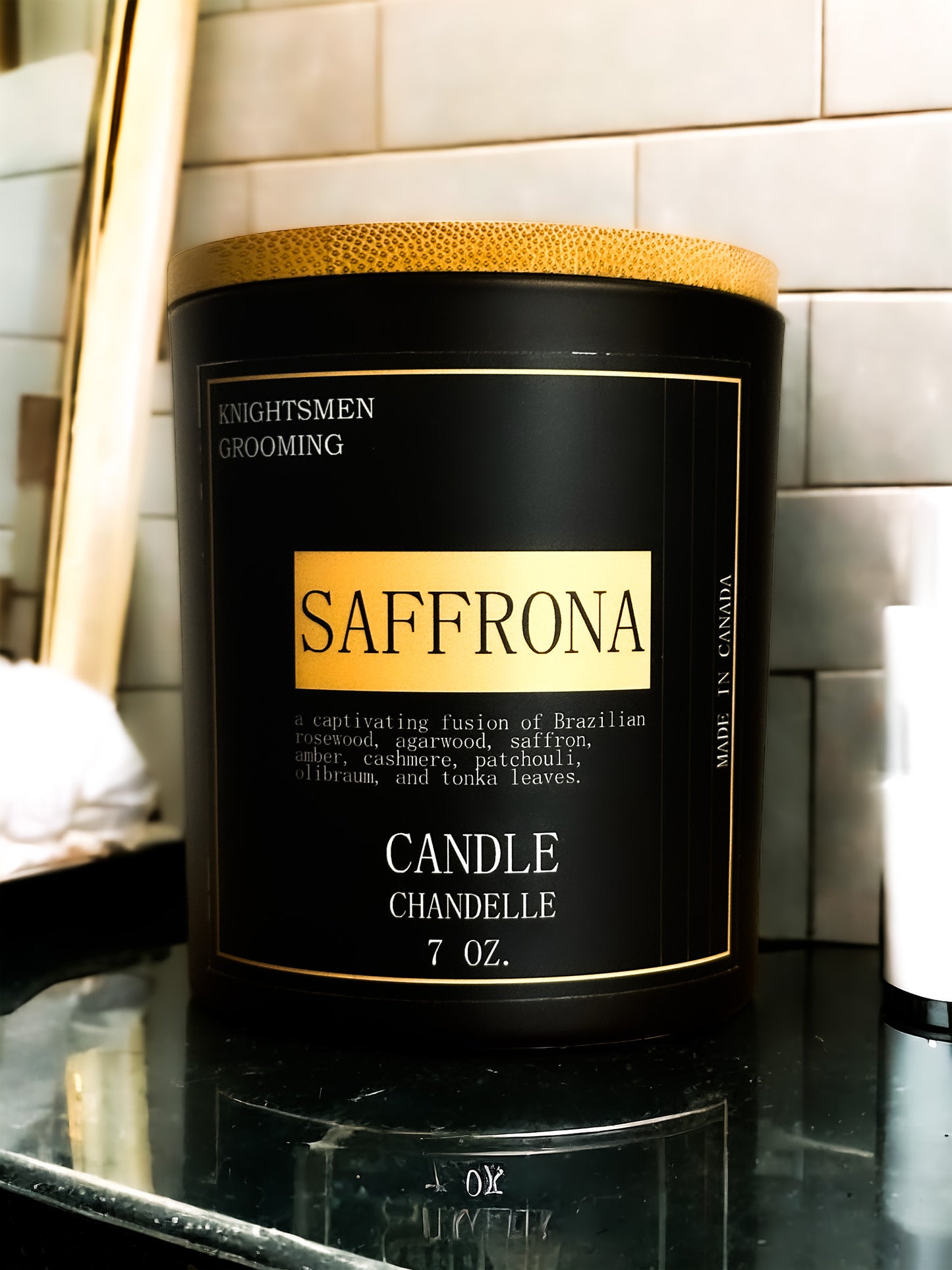 Hand-poured premium soy candle — sophisticated gift candle made in Canada.