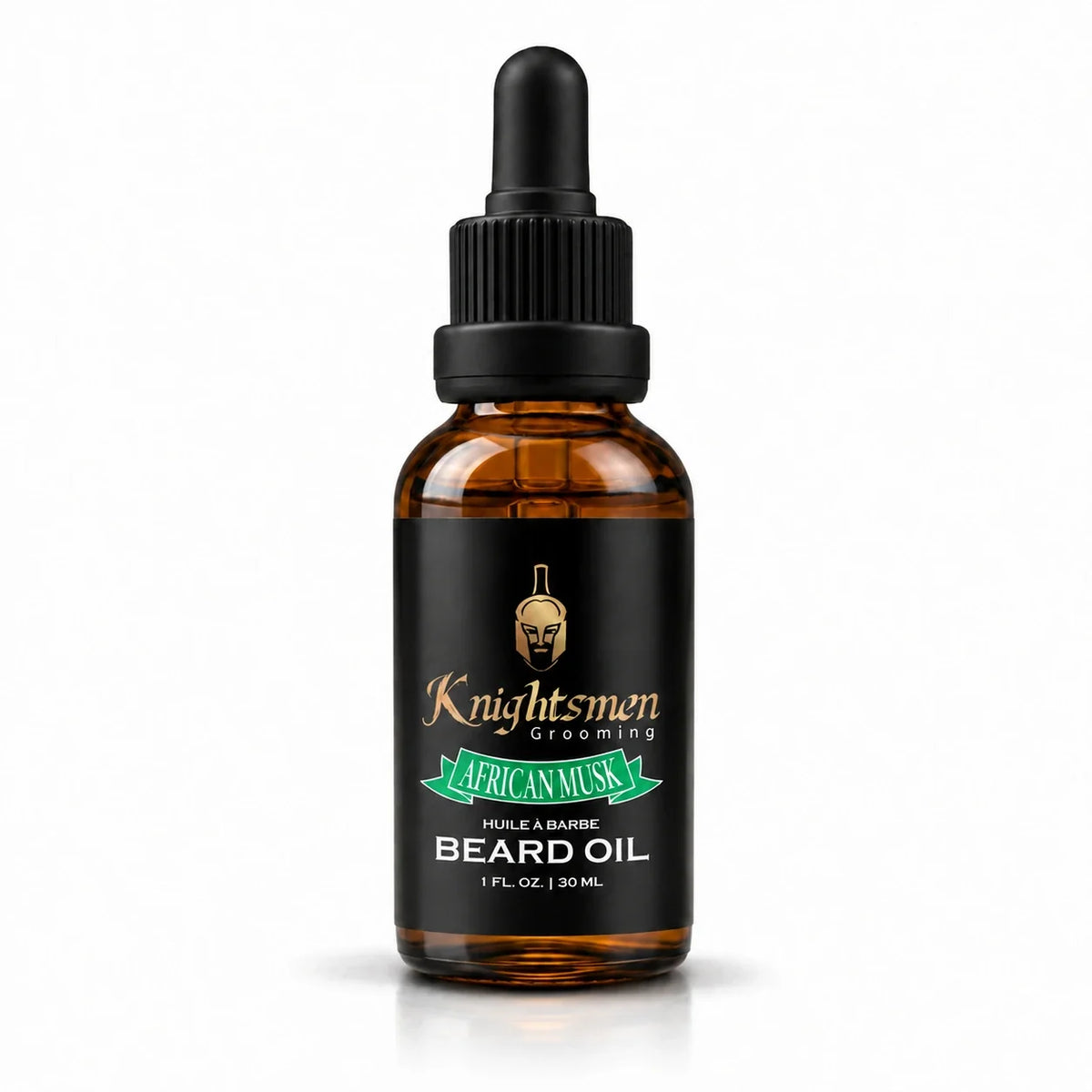 Knightsmen Grooming African Musk organic beard oil for coarse, curly Black men's beards