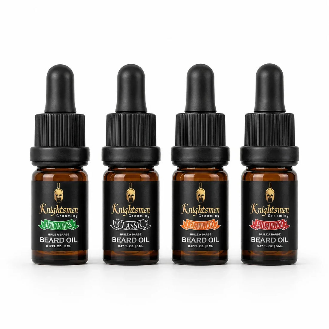 Knightsmen Grooming organic beard oil and beard balm side by side