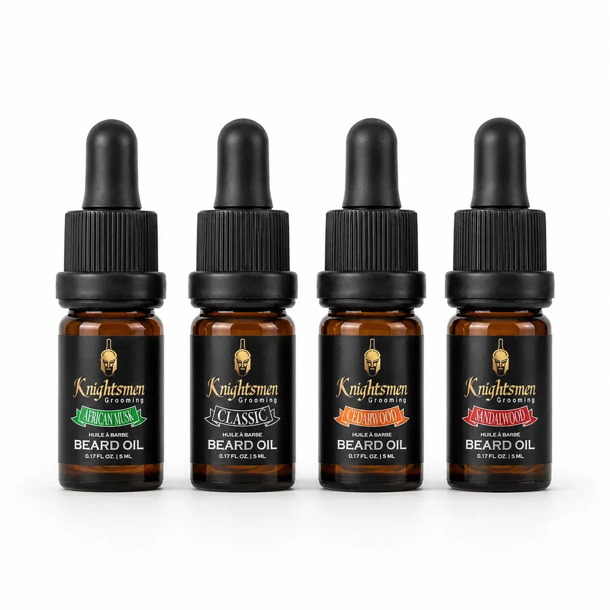 Knightsmen Grooming organic beard oil and beard balm side by side