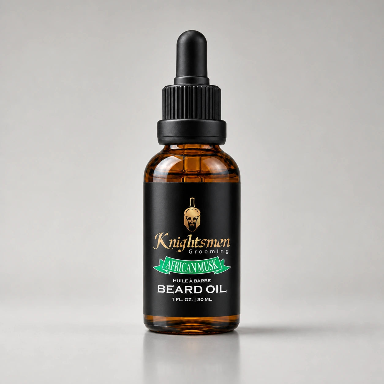 African Musk Beard Oil by Knightsmen Grooming — organic formula with argan, jojoba and castor oil for beard growth