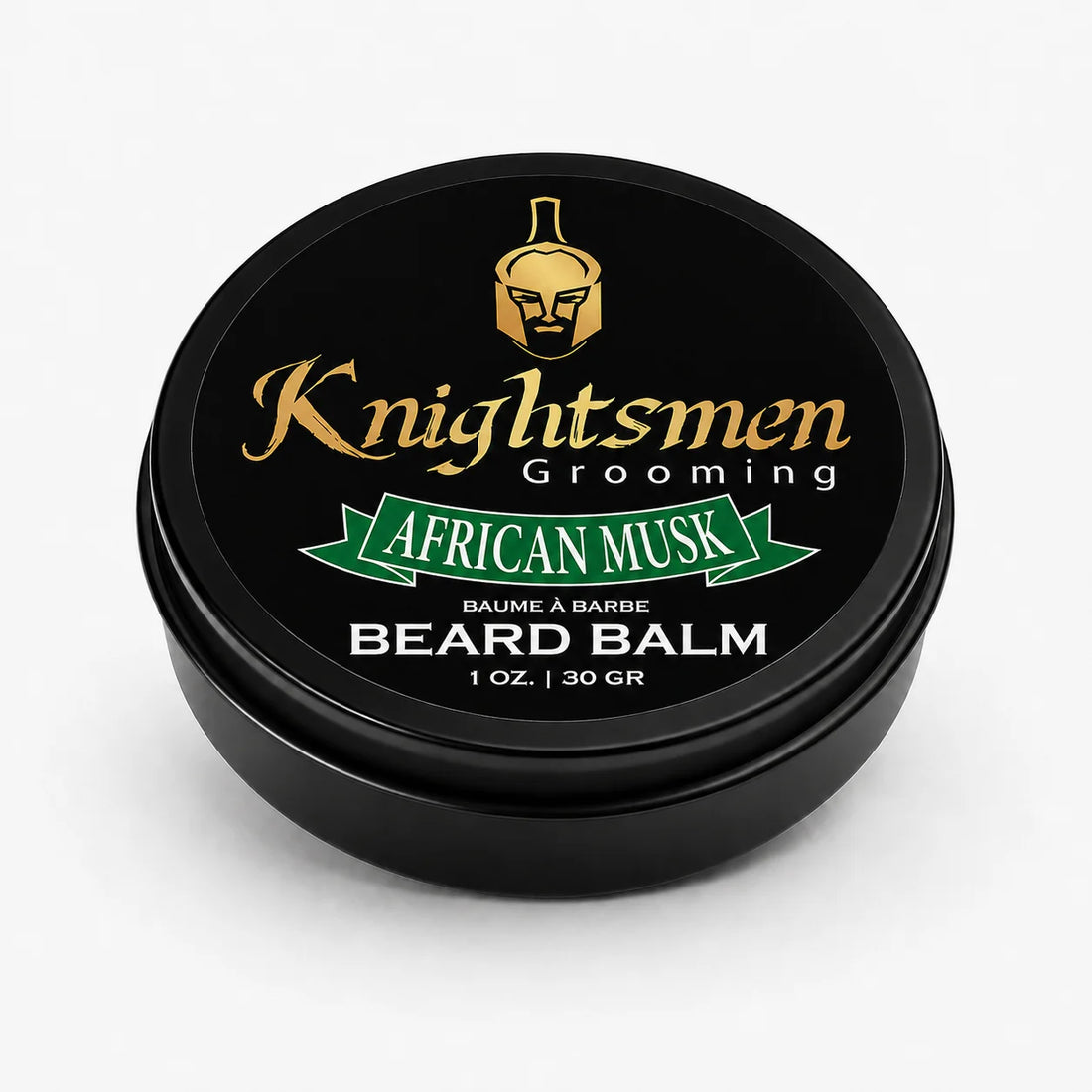 Knightsmen Organic African Musk Beard Balm 1oz – Travel Size Beard Conditioner and Styler for Men