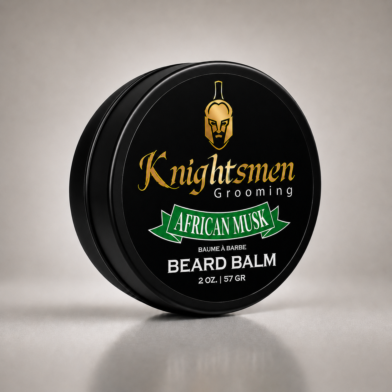 Knightsmen Organic African Musk Beard Balm 2oz – Softens Beard Hair, Controls Frizz and Adds Natural Shine