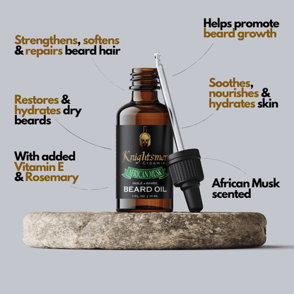 Beard Oil - African Musk (ORGANIC) - Knightsmen Grooming