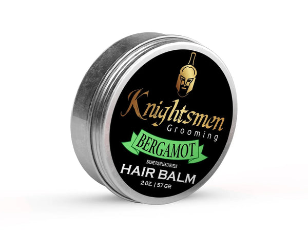 Bergamot organic hair balm for men with natural hold by Knightsmen Grooming
