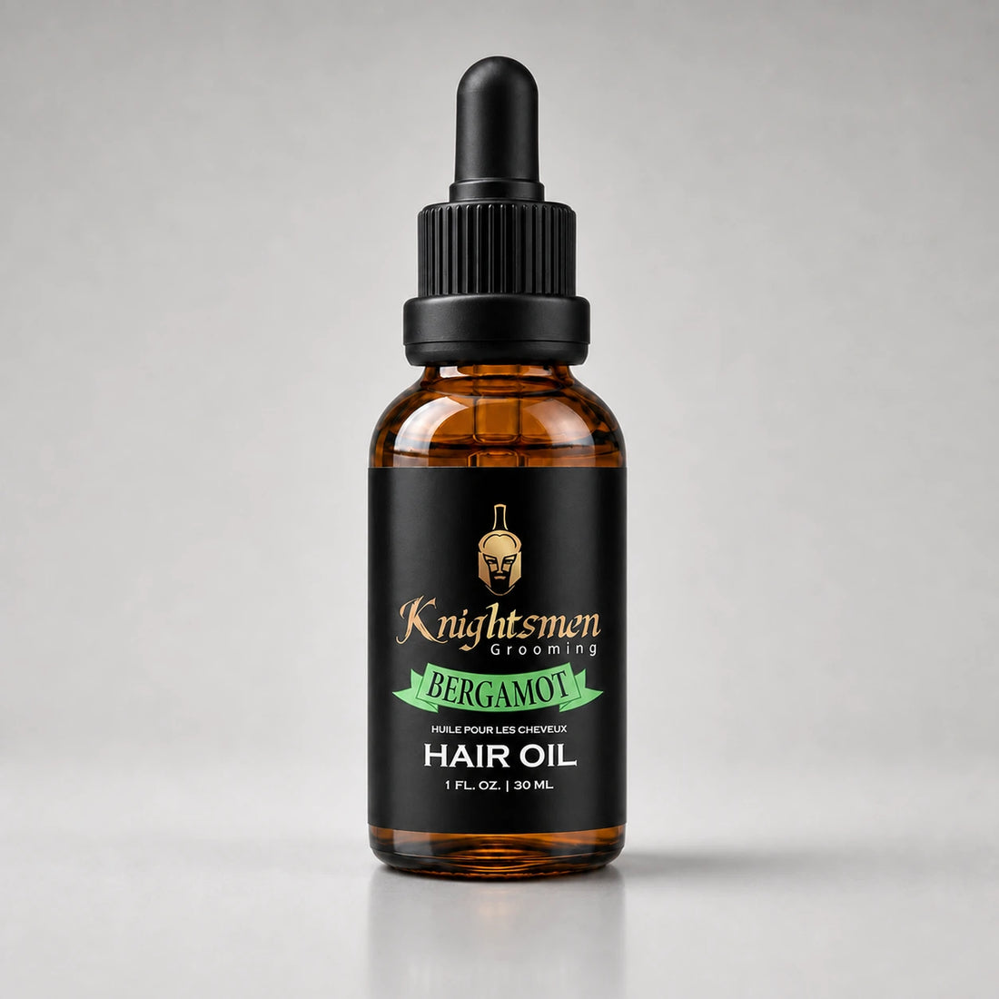Bergamot Hair Oil by Knightsmen Grooming — rosemary and argan oil formula for scalp nourishment and hair growth