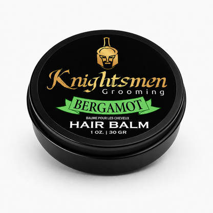 Knightsmen Organic Bergamot Hair Balm 1oz – Travel Size Bergamot Scented Hair Growth and Scalp Nourishment Balm