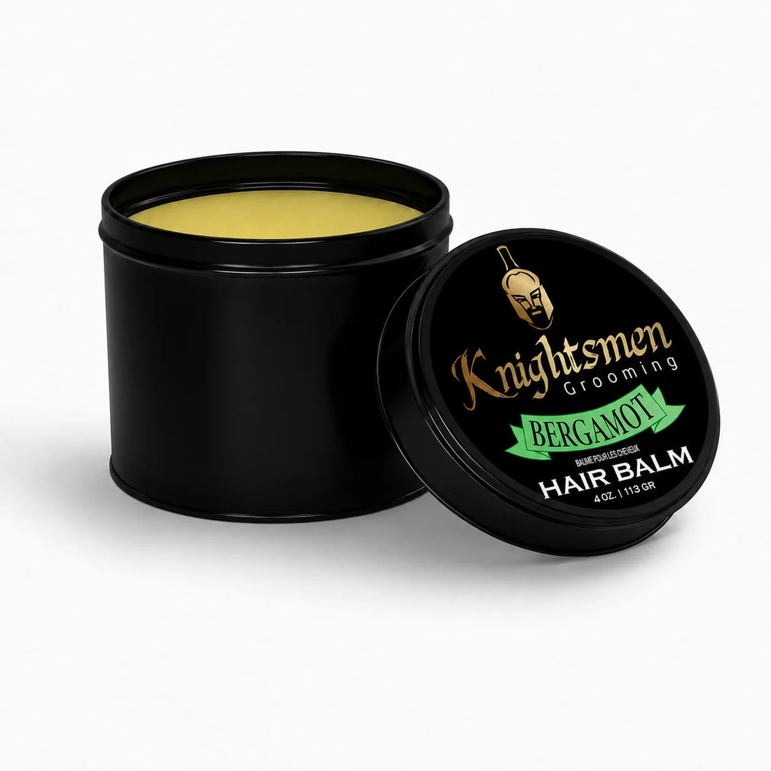 Knightsmen Organic Bergamot Hair Balm 4oz – Large Size Bergamot Hair Growth and Scalp Conditioning Balm for Men