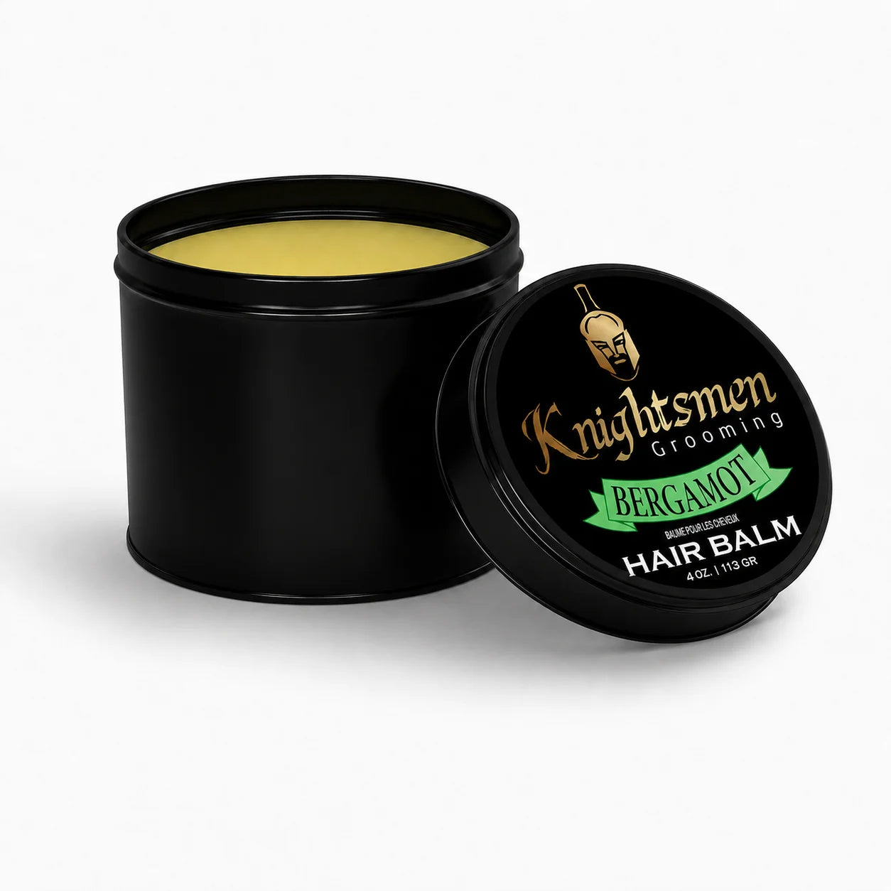 Knightsmen Organic Bergamot Hair Balm 4oz – Large Size Bergamot Hair Growth and Scalp Conditioning Balm for Men