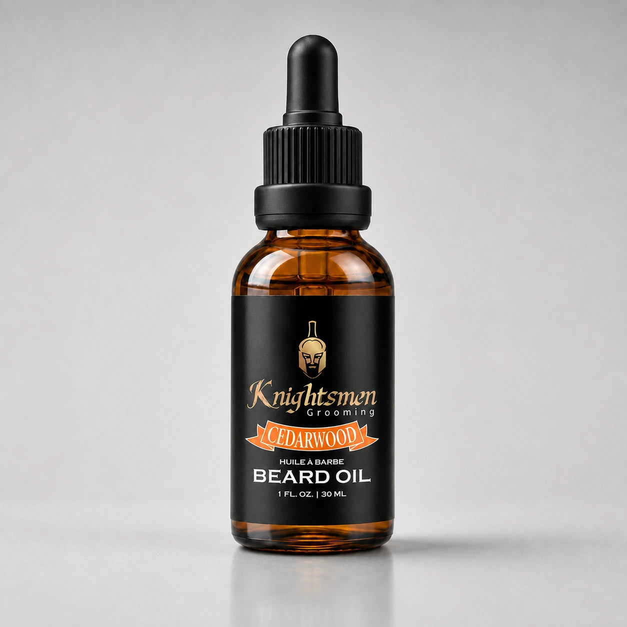 Cedarwood Beard Oil by Knightsmen Grooming — organic argan, jojoba and castor oil blend for beard conditioning