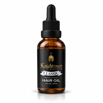 Knightsmen Grooming Organic Classic Hair Growth Oil 50ml — unscented fragrance-free formula for sensitive scalps