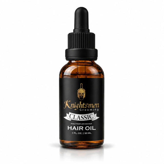 Knightsmen Grooming Organic Classic Hair Growth Oil 50ml — unscented fragrance-free formula for sensitive scalps