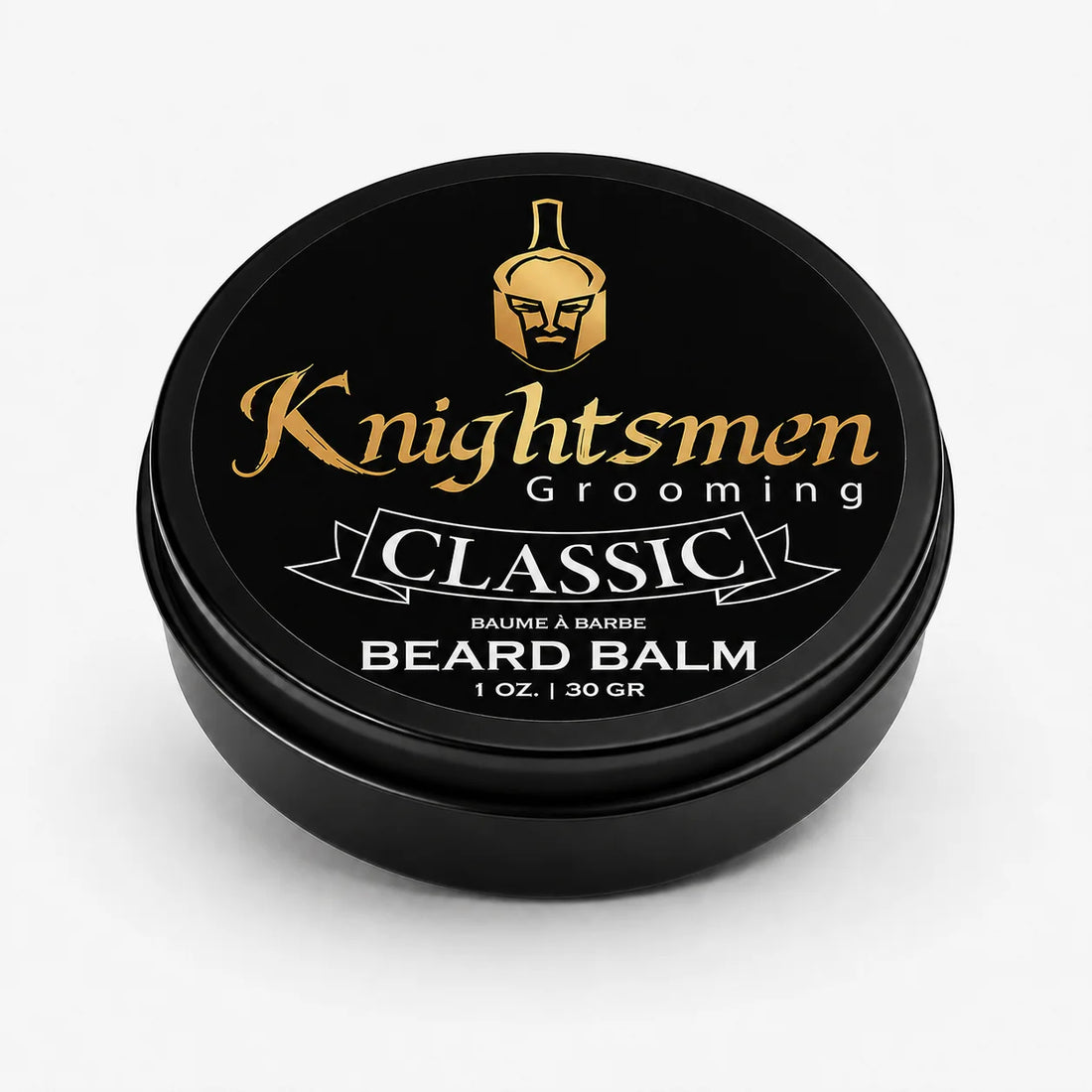 Knightsmen Organic Classic Beard Balm 1oz – Travel Size Fragrance-Free Beard Balm for Sensitive Skin