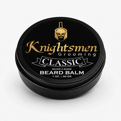 Knightsmen Organic Classic Beard Balm 1oz – Travel Size Fragrance-Free Beard Balm for Sensitive Skin