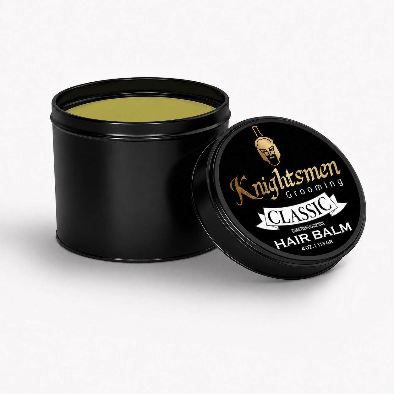 Knightsmen Organic Classic Hair Balm 4oz – Large Size Fragrance-Free Hair Growth and Scalp Conditioning Balm for Men