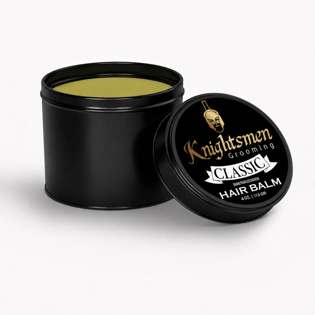 Knightsmen Organic Classic Hair Balm 4oz – Large Size Fragrance-Free Hair Growth and Scalp Conditioning Balm for Men