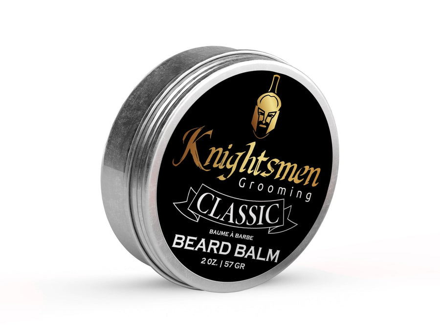 Organic shea butter and vitamin E formula—Classic unscented beard balm.