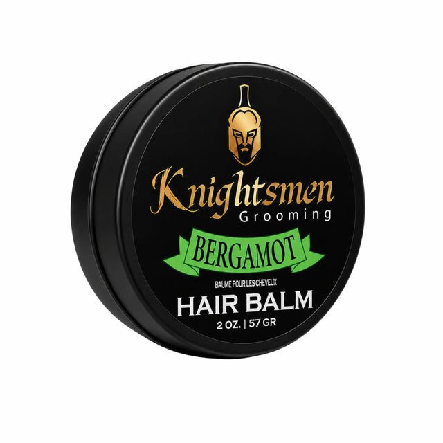 Knightsmen Grooming Organic Bergamot Hair Balm for Men – Citrusy Bergamot Scent, Promotes Hair Growth and Scalp Nourishment