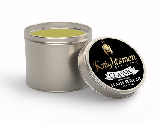 Classic unscented hair balm 4 oz—barber-size, clean ingredient styling balm.
