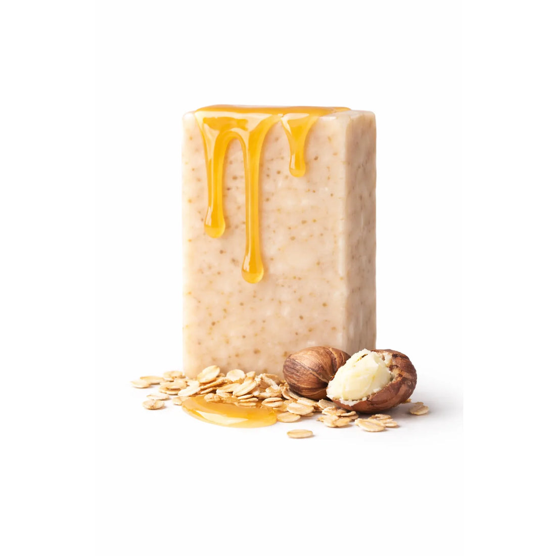 Knightsmen Grooming Oatmeal Shea Honey Soap Bar In Use – Gentle Natural Foam on Hands, Ideal for Dry and Sensitive Skin
