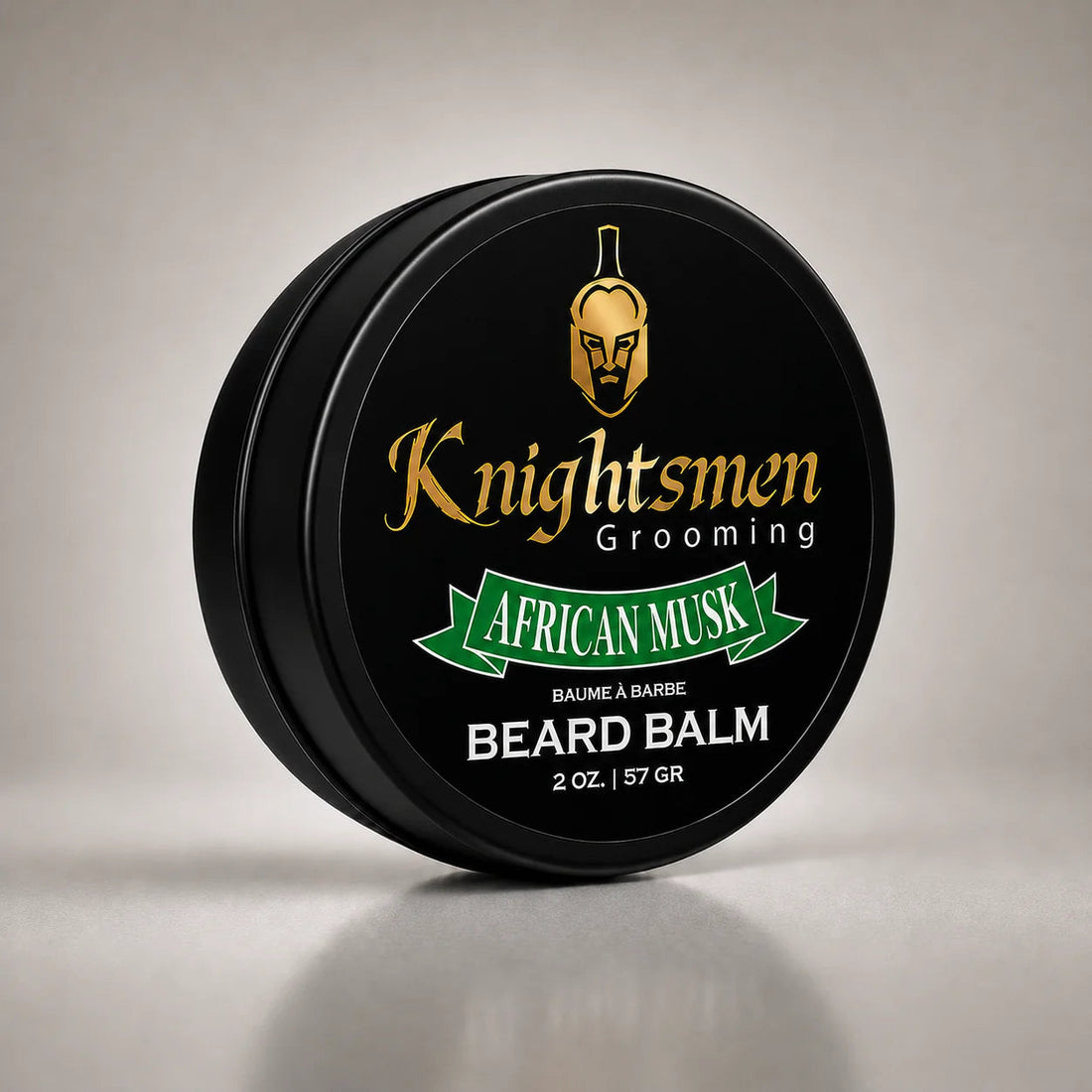 Knightsmen Organic African Musk Beard Balm 2oz – Softens Beard Hair, Controls Frizz and Adds Natural Shine
