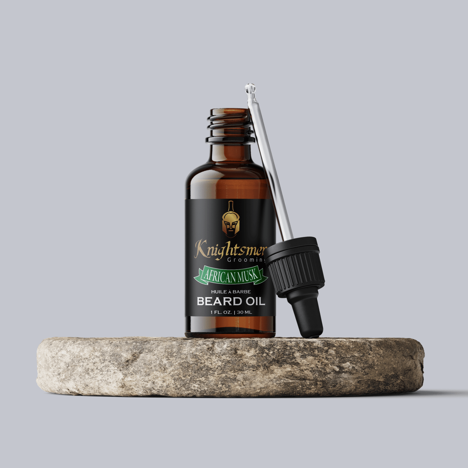 Alt: Open Classic beard oil with glass dropper—non-greasy finish. Best beard oil in Canada, best beard oil in USA, made in Canada beard oil, organic beard oil for dandruff, organic beard oil for beard growth, organic beard oil for skin