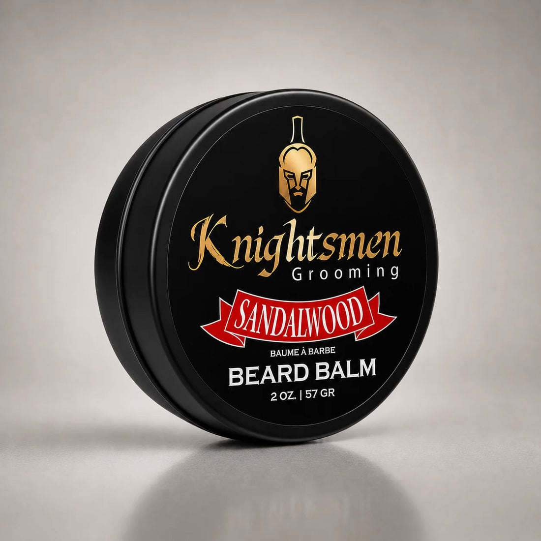 Knightsmen Organic Sandalwood Beard Balm 2oz – Rich Sandalwood Scent, Conditions and Styles Beard Hair Naturally