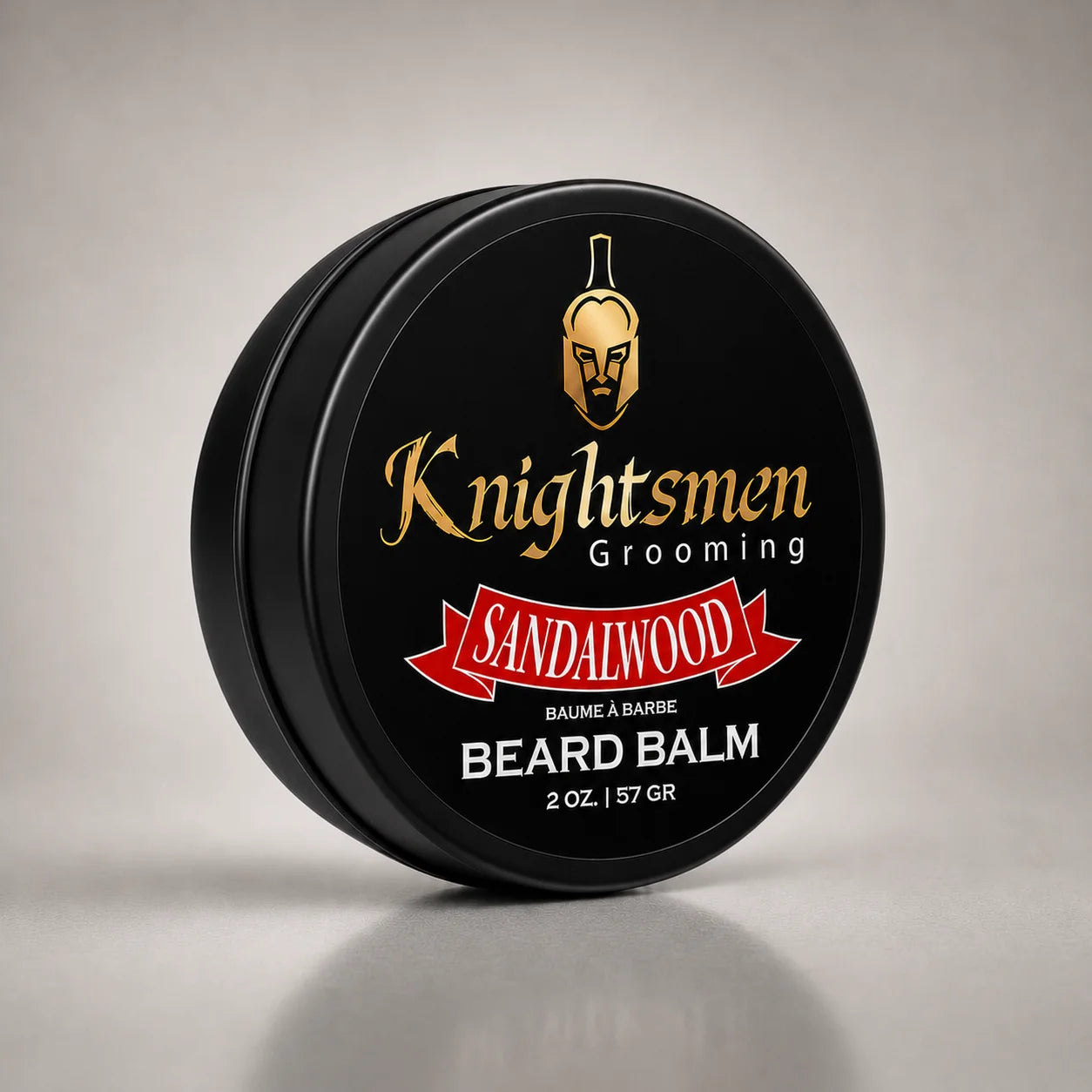 Knightsmen Organic Sandalwood Beard Balm 2oz – Rich Sandalwood Scent, Conditions and Styles Beard Hair Naturally