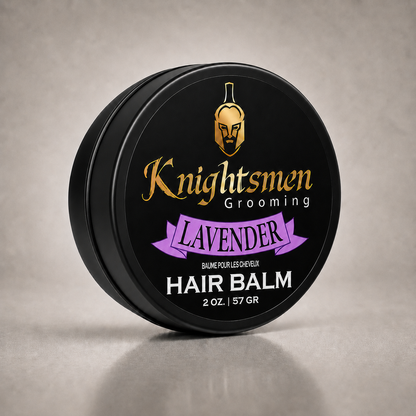 Knightsmen Organic Lavender Hair Balm 2oz – Nourishes Scalp, Reduces Breakage and Promotes Healthy Hair Growth