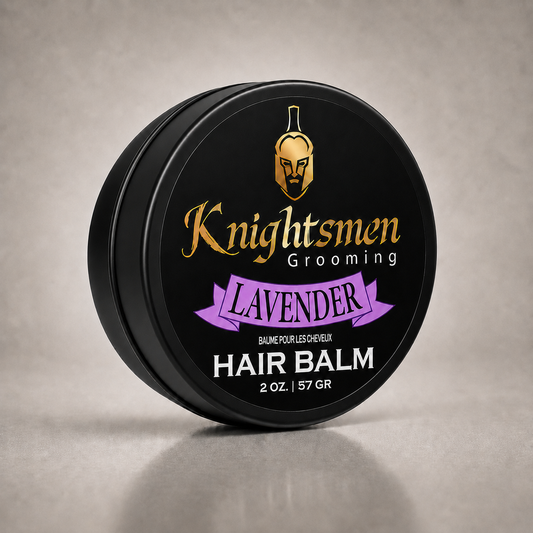 Knightsmen Organic Lavender Hair Balm 2oz – Nourishes Scalp, Reduces Breakage and Promotes Healthy Hair Growth