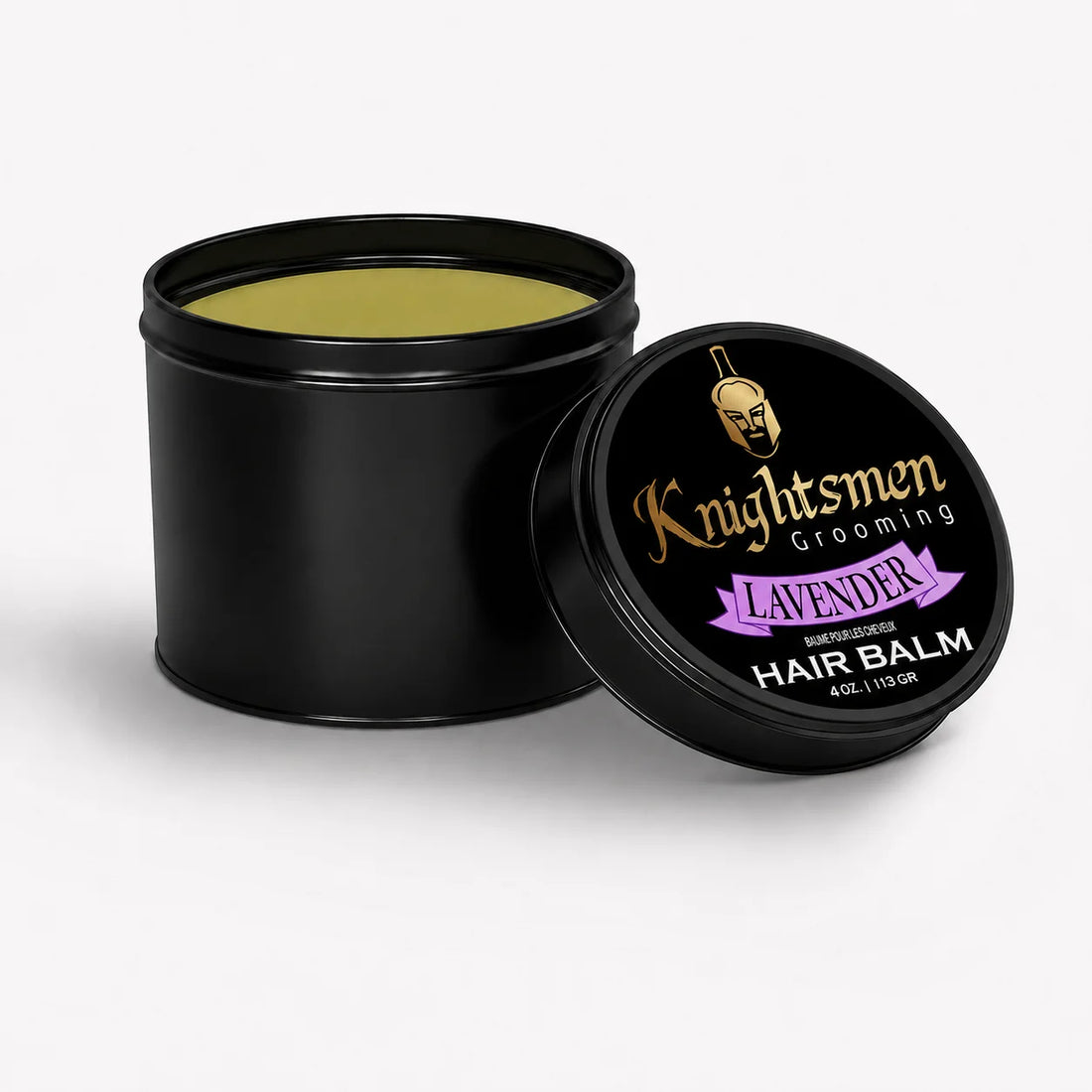 Knightsmen Organic Lavender Hair Balm 4oz – Large Size Hair Growth and Scalp Conditioning Balm for Men