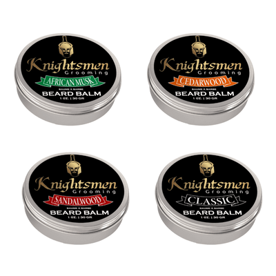 Organic Beard Balm Variety Set (1 Oz Each) - Knightsmen Grooming