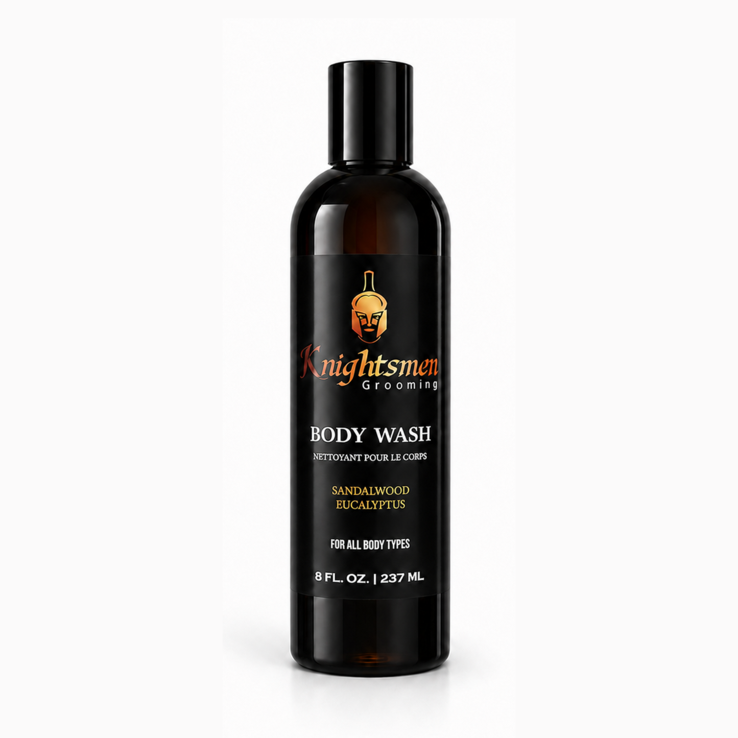Knightsmen Grooming Organic Body Wash for Men – Sandalwood and Eucalyptus – Deep Cleansing and Moisturizing Shower Gel