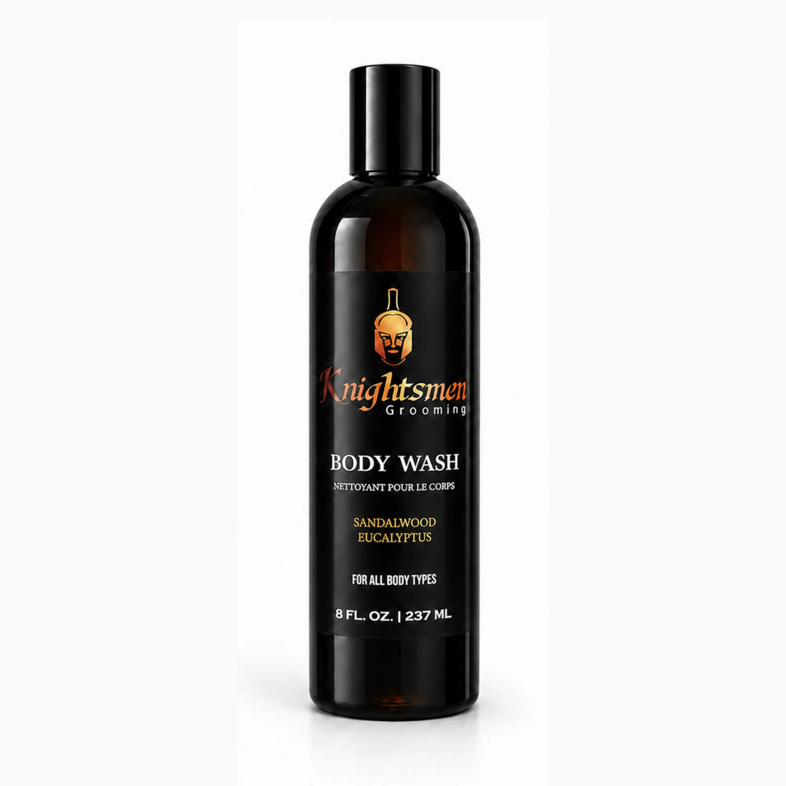 Knightsmen Grooming Organic Body Wash for Men – Sandalwood and Eucalyptus – Deep Cleansing and Moisturizing Shower Gel