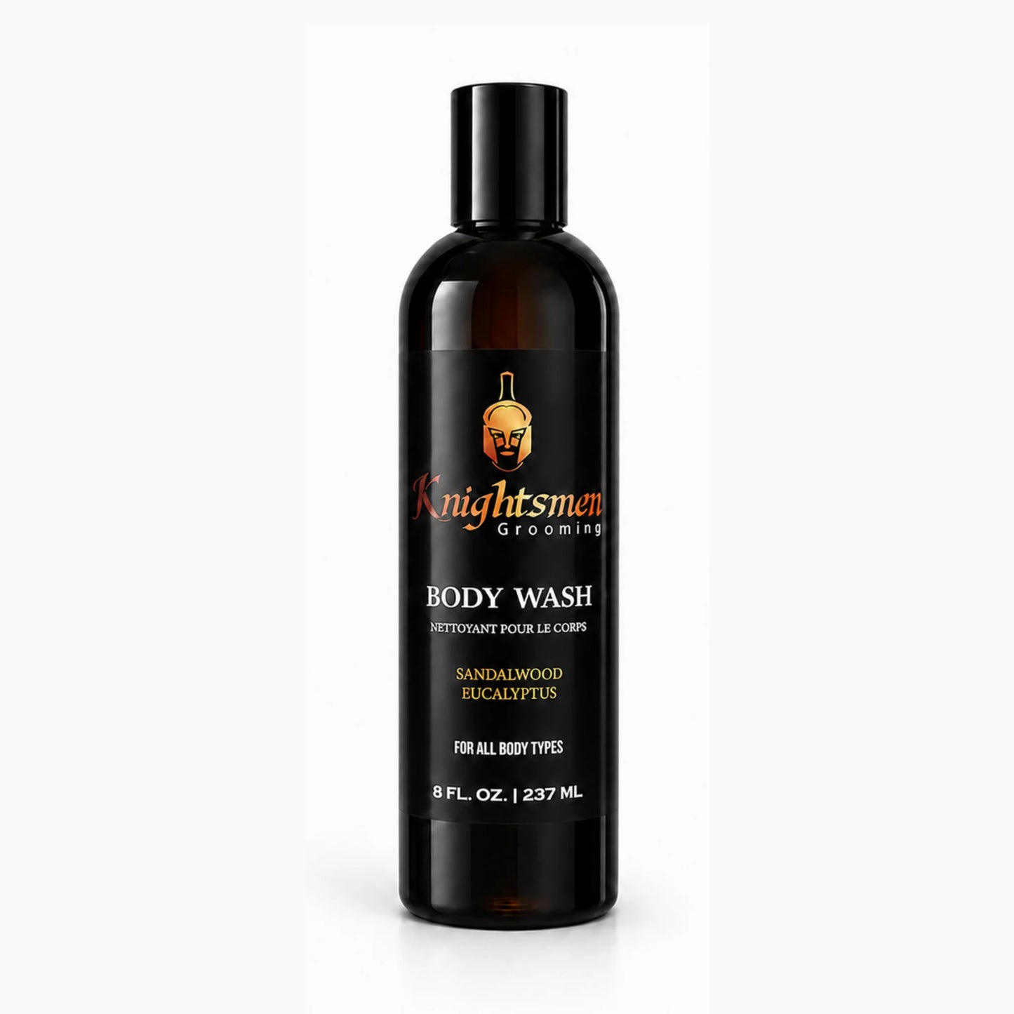 Knightsmen Grooming Organic Body Wash for Men – Sandalwood and Eucalyptus – Deep Cleansing and Moisturizing Shower Gel