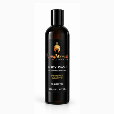 Knightsmen Grooming Organic Body Wash for Men – Sandalwood and Eucalyptus – Deep Cleansing and Moisturizing Shower Gel