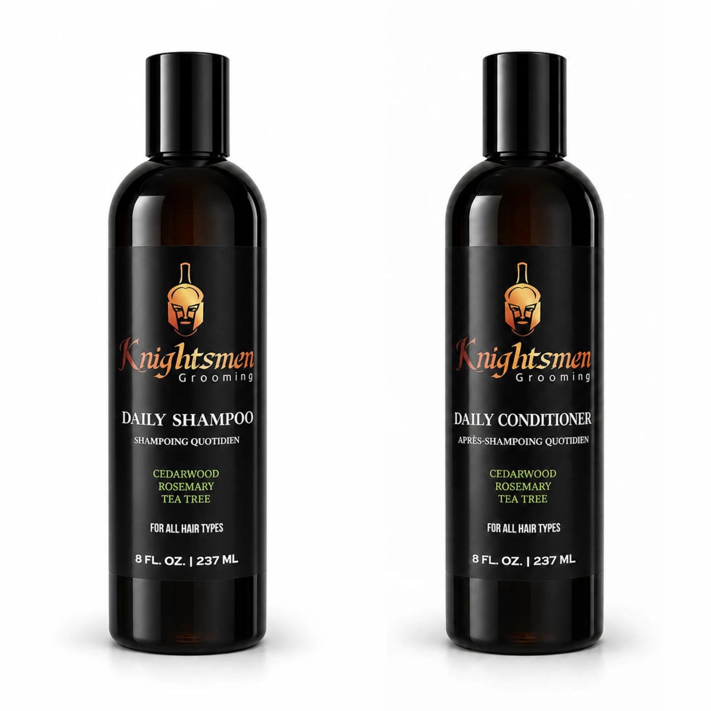 Rosemary shampoo and conditioner bundle for hair growth by Knightsmen Grooming