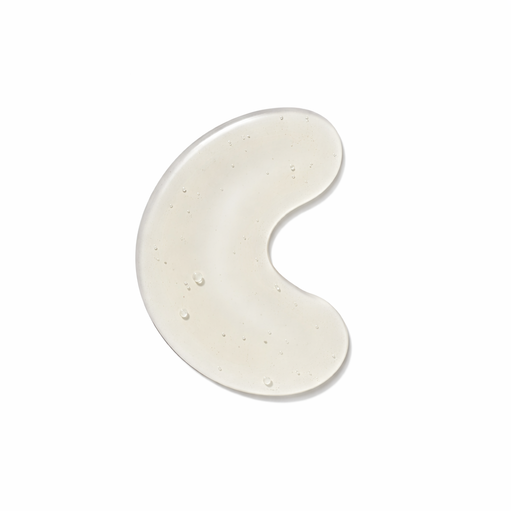 clear shampoo substance on a white background made with natural ingredients
