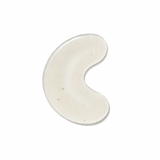 clear shampoo substance on a white background made with natural ingredients