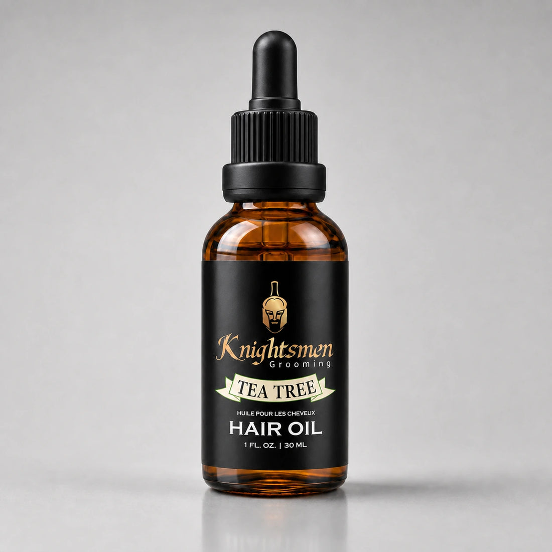 Tea Tree Hair Oil by Knightsmen Grooming — organic rosemary and argan formula for dandruff control and scalp care