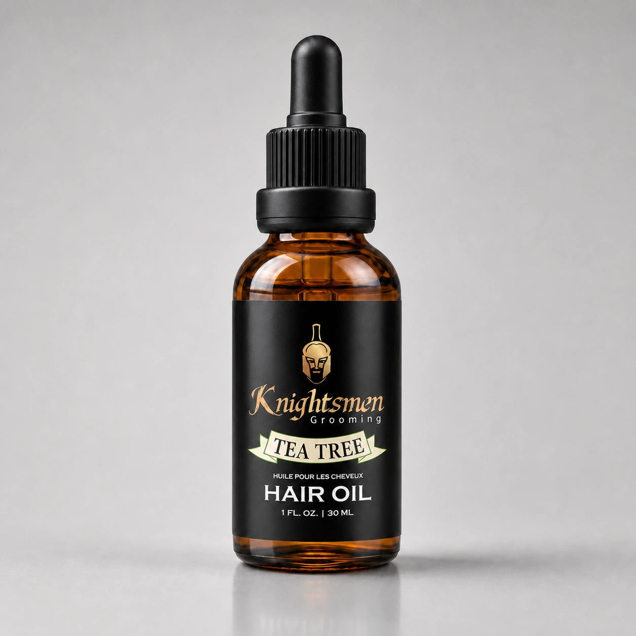 Tea Tree Hair Oil by Knightsmen Grooming — organic rosemary and argan formula for dandruff control and scalp care