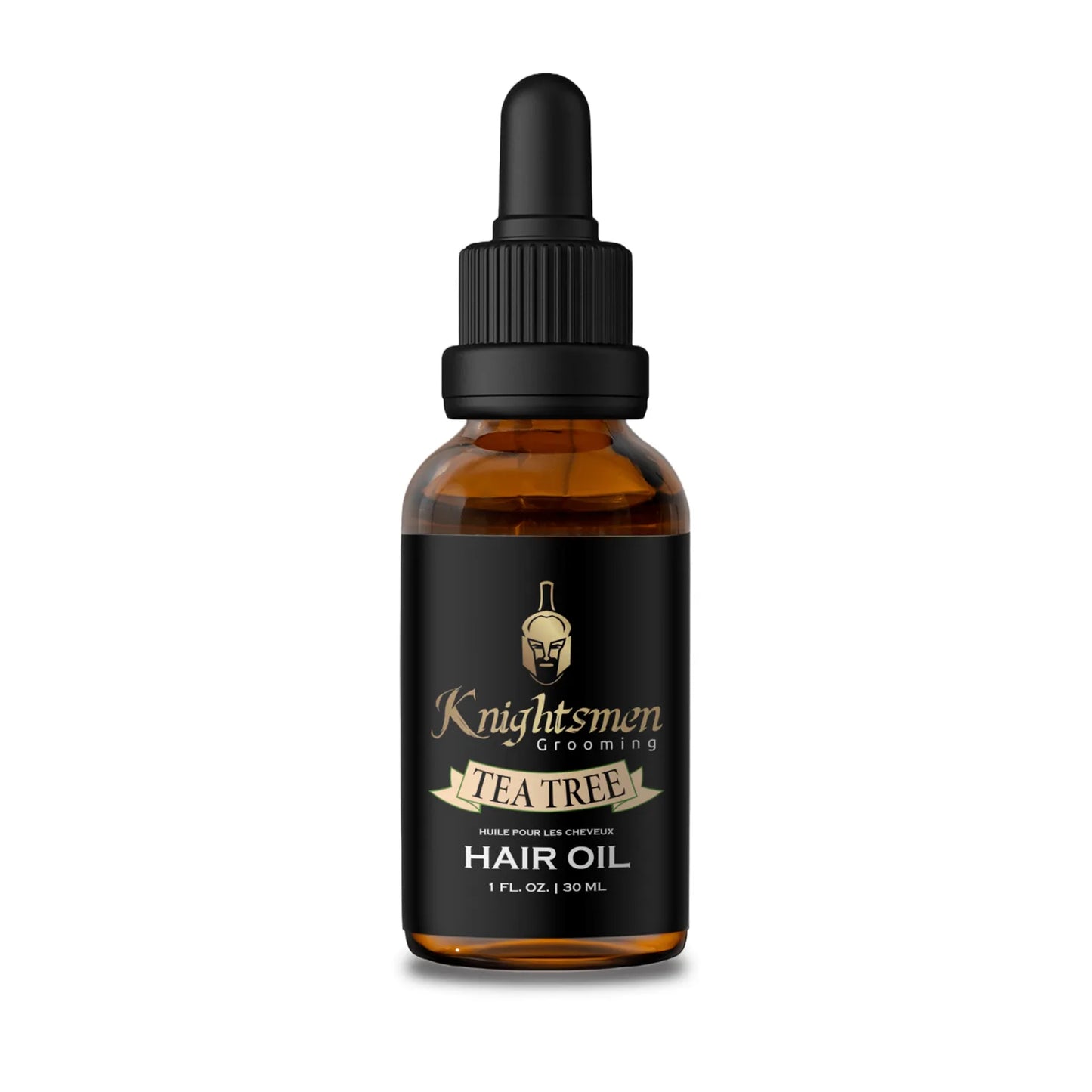 Tea tree organic hair oil for scalp health and growth by Knightsmen Grooming