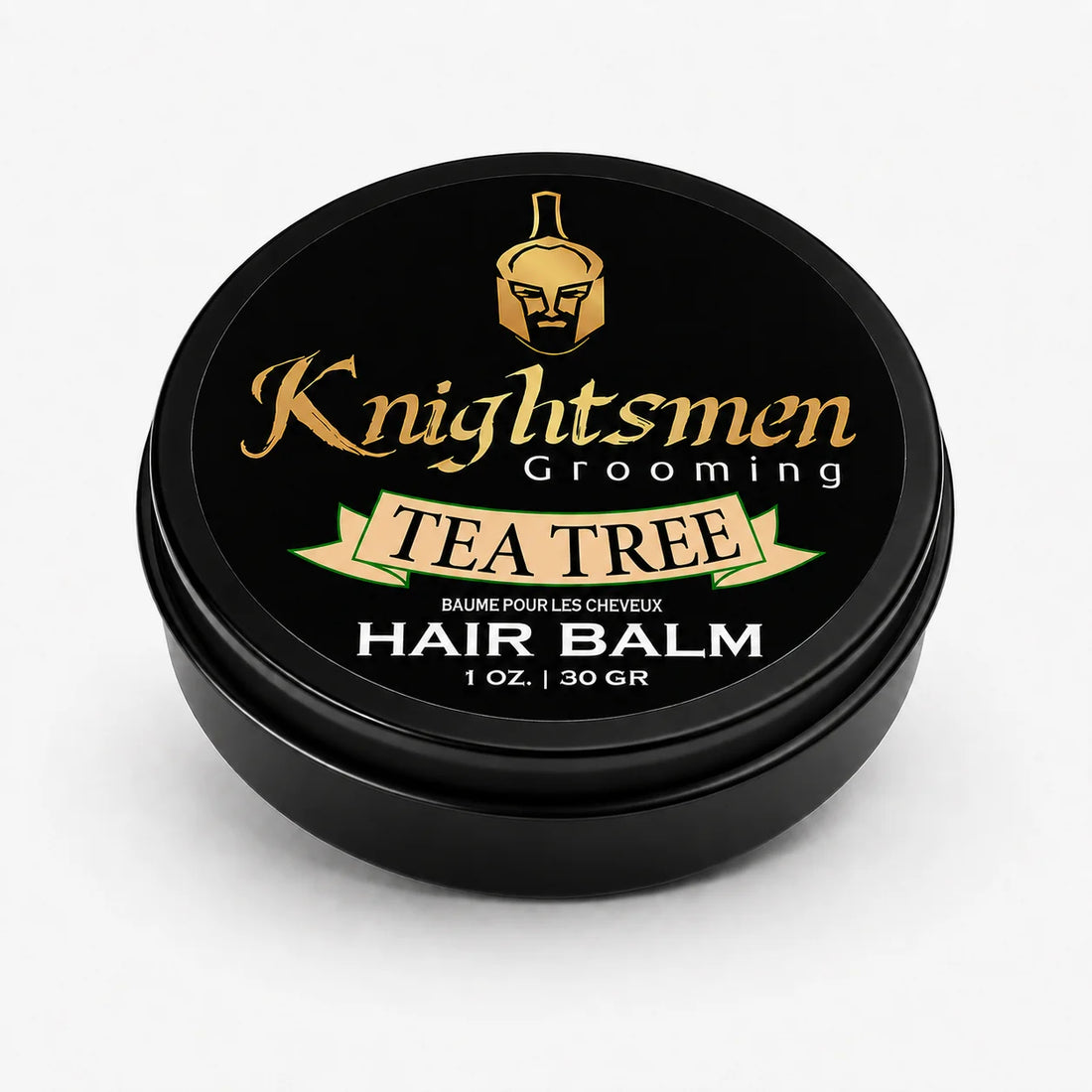 Knightsmen Organic Tea Tree Hair Balm 1oz – Travel Size Tea Tree Scalp Treatment and Hair Growth Formula